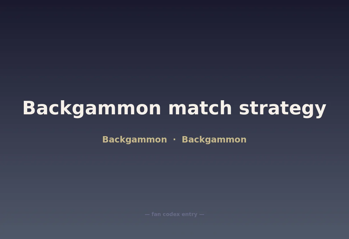 Backgammon match strategy