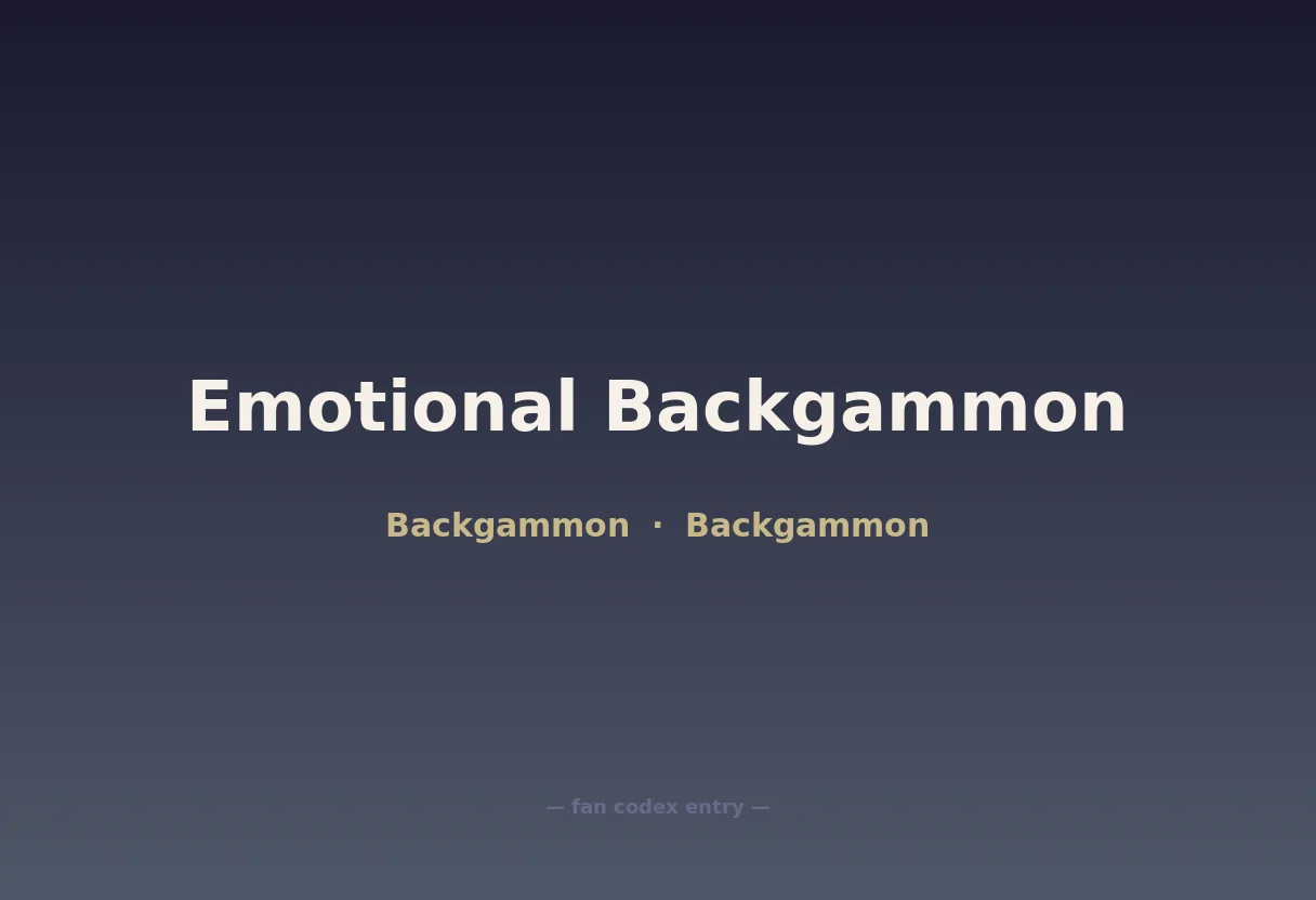 Emotional Backgammon